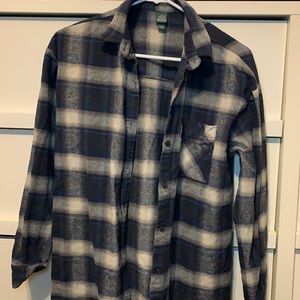 Blue and tan flannel